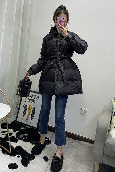 Novi model ženske zimske jakne sa pojasom oko struka