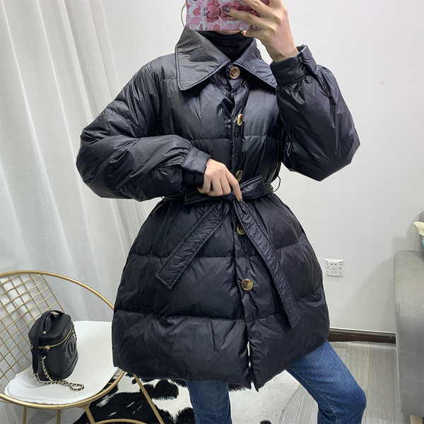 Novi model ženske zimske jakne sa pojasom oko struka