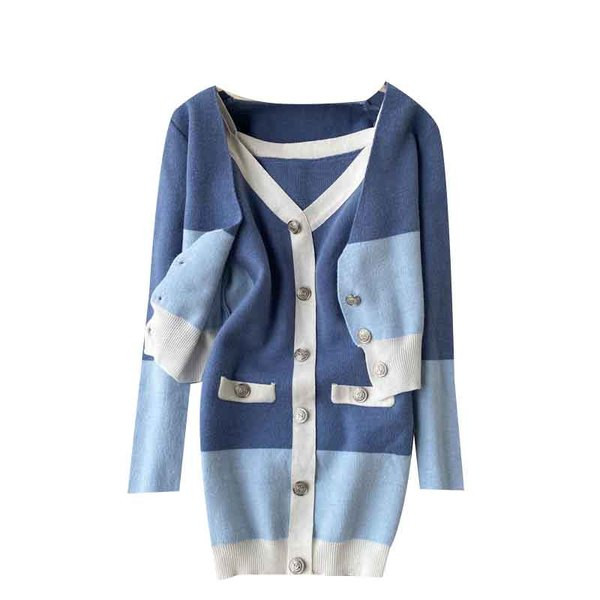 Női ruha és mellény szett gombokkal