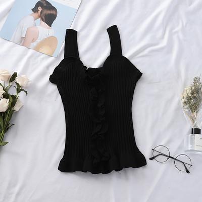 Naiste silmkoeline lokkide ja laiade rihmadega topp