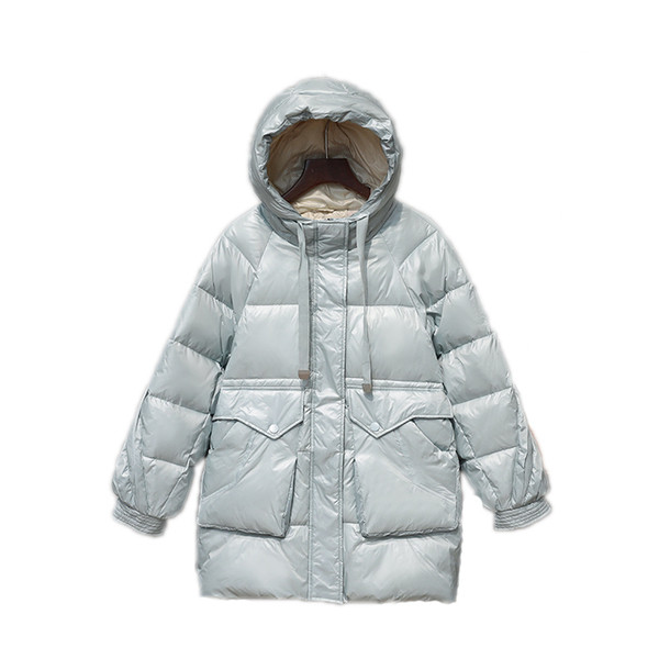 Női őszi-téli kabát kapucnival - széles modell