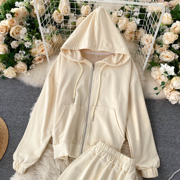 Casual ženski komplet duge suknje i dukserice