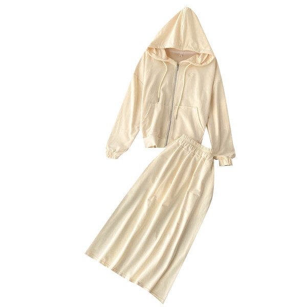 Casual ženski komplet duge suknje i dukserice