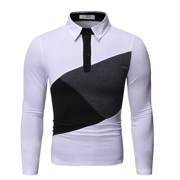 Új modell férfi blúz klasszikus gallérral