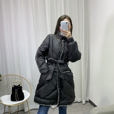 Moodne naiste talvejope vöörihmaga