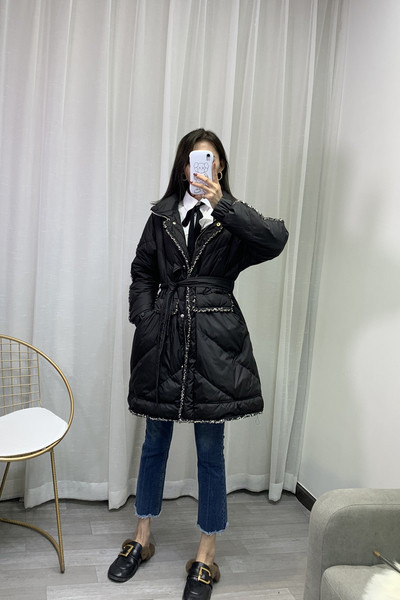 Moodne naiste talvejope vöörihmaga