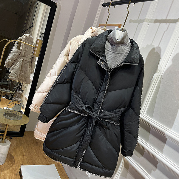 Moodne naiste talvejope vöörihmaga