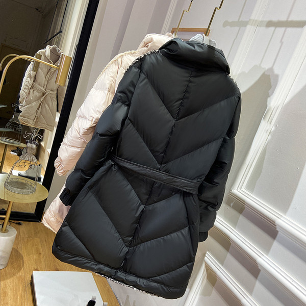 Moodne naiste talvejope vöörihmaga