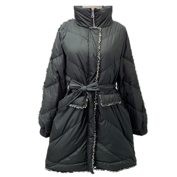 Moodne naiste talvejope vöörihmaga