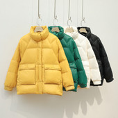 Női alkalmi kabát kerek nyakkivágással és zsebekkel