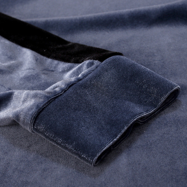 Moodne kõrge kraega meeste sametpluus