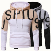 Vabaaja meeste pluus kirja ja kapuutsiga