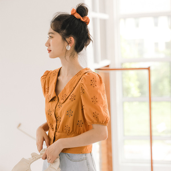 Női alkalmi rövid ing rövid ujjal