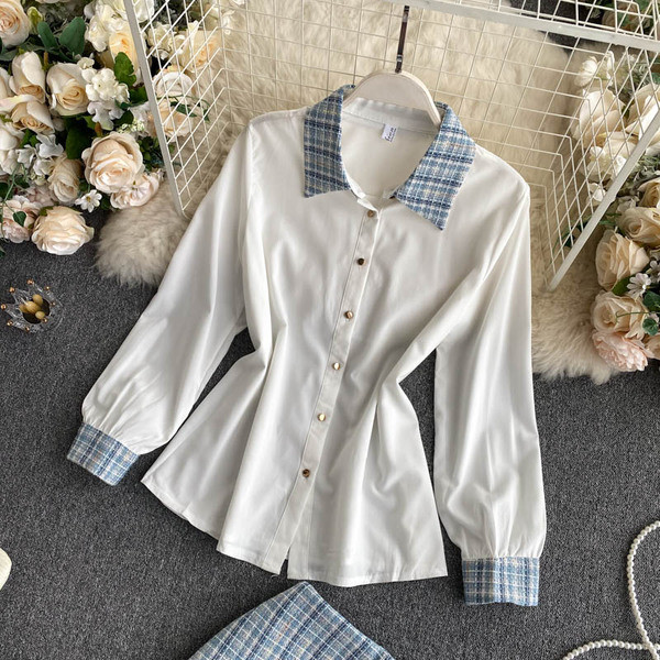 Γυναικείο σετ πουκάμισο και φούστα καρό