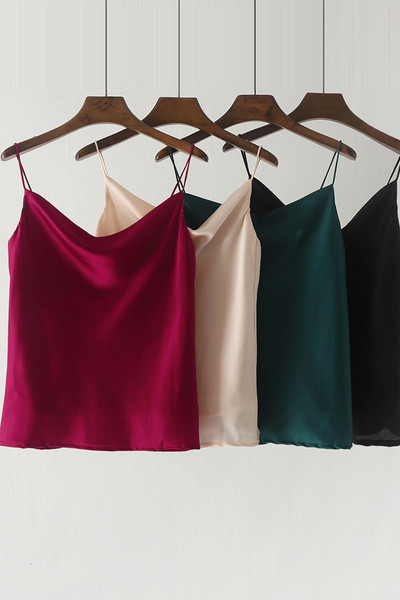 Naiste stiilne õhukeste rihmadega topp