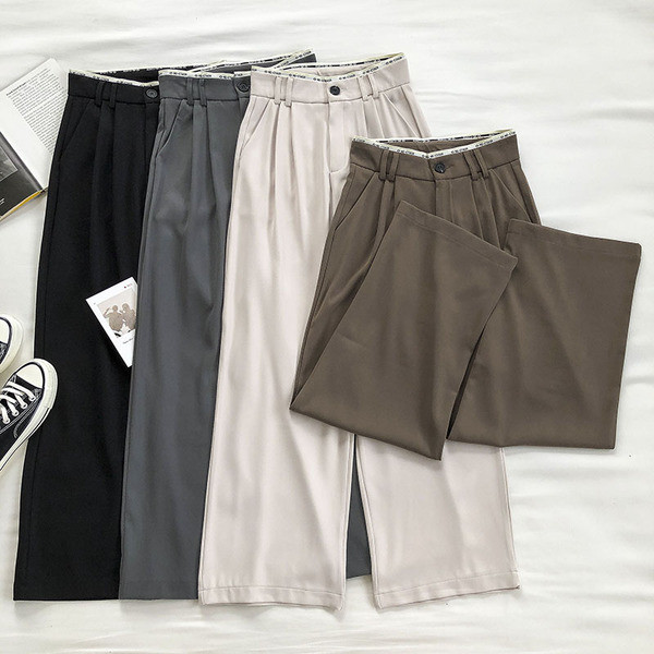 Alkalmi női nadrág - széles modell, magas derékkal