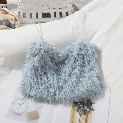 UUS Mudel naiste topp sulgede ja õhukeste rihmadega