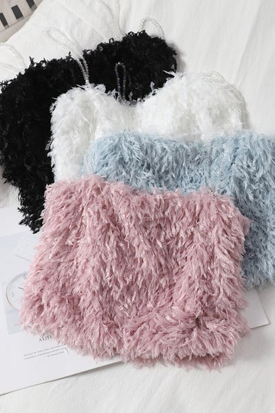 UUS Mudel naiste topp sulgede ja õhukeste rihmadega