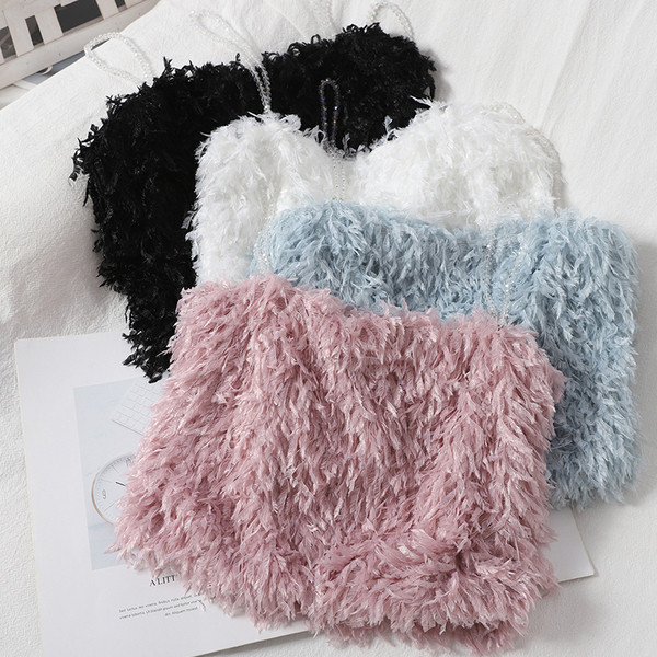 UUS Mudel naiste topp sulgede ja õhukeste rihmadega