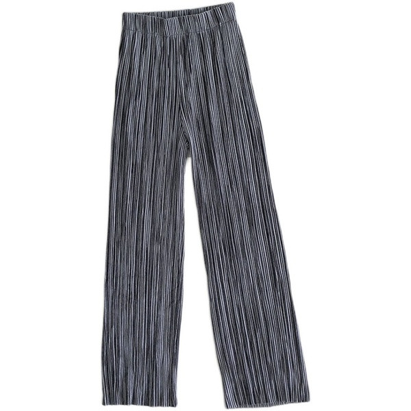 Plisseeritud naiste püksid elastse vöökohaga