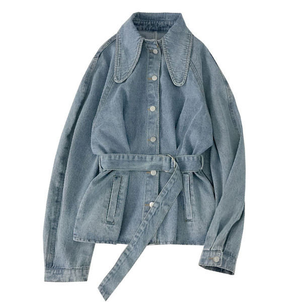 Tanka traper jakna s remenom oko struka