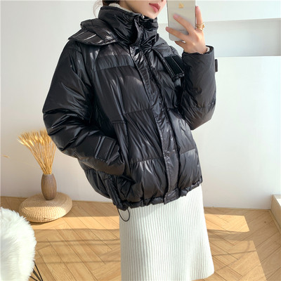 Naiste vabaaja kapuutsiga sügis-talvine jope