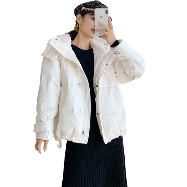 Naiste vabaaja kapuutsiga sügis-talvine jope