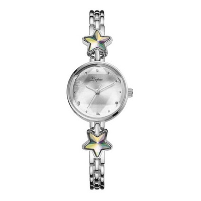 Modern női karóra fém szíjjal és kövekkel