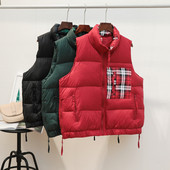 Γυναικείο καθημερινό γιλέκο casual με καρό τσέπη