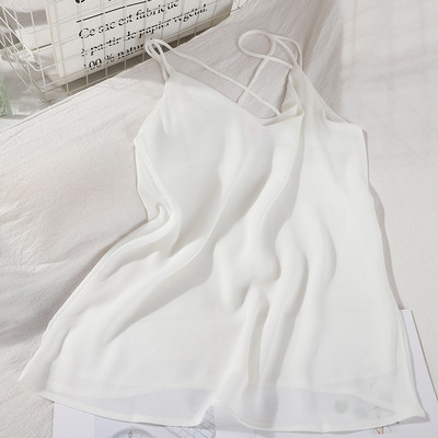 Moodne peenikeste ristrihmadega naiste topp