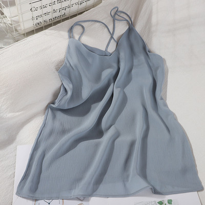 Moodne peenikeste ristrihmadega naiste topp