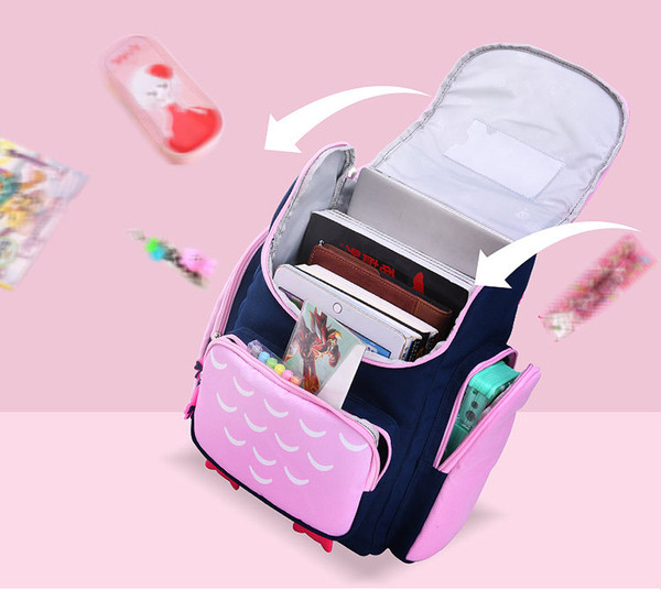 Iskolai hátizsák zsebbel és széles pántokkal