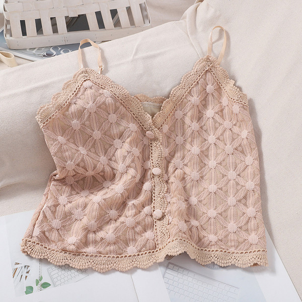 Naiste topp spits-kaelusega ja õhukeste rihmadega nööpidega