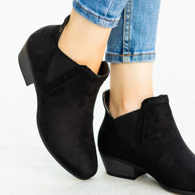 Eco velúr csizma alacsony sarkú hegyes modellel