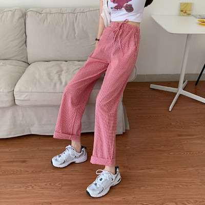 Γυναικείο μακρύ παντελόνι με ελαστικό και κορδόνια