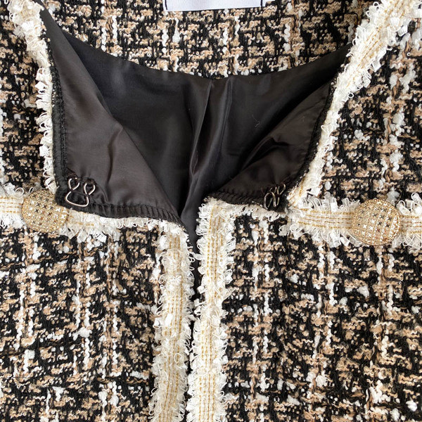 Ретро дамско късо палто с овално деколте