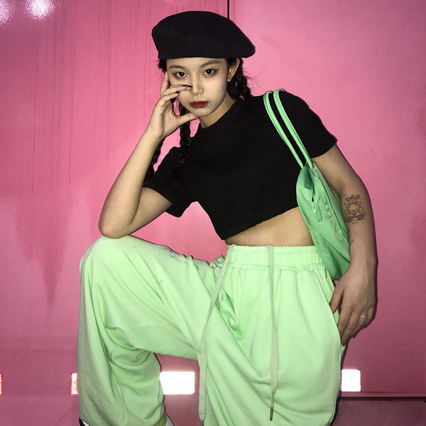 Női sport hosszú nadrág széles modell