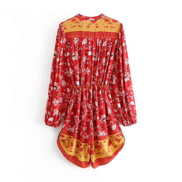 Rövid, mintás mintás női overall