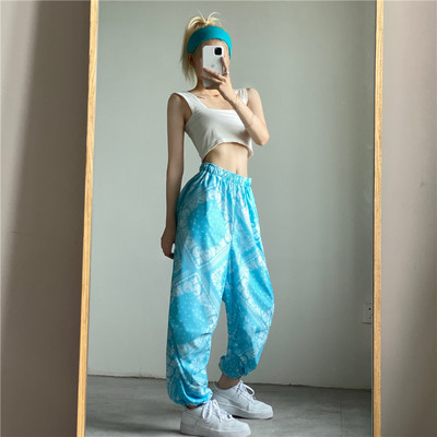 Női aktuális széles, hosszú nadrág, magas derékkal