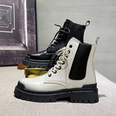 Stílusos női csizma műbőr fűzővel, fehér és fekete színben