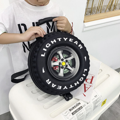 Hétköznapi gyerek hátizsák fiúknak kerek formában