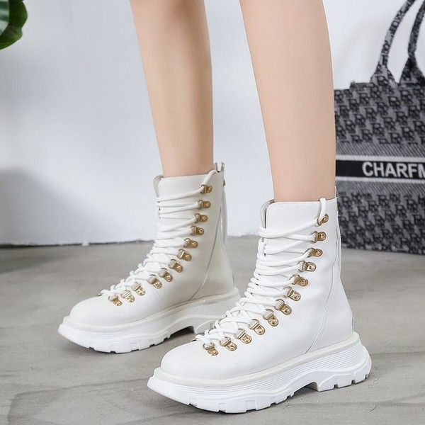 Bőr női őszi-téli csizma