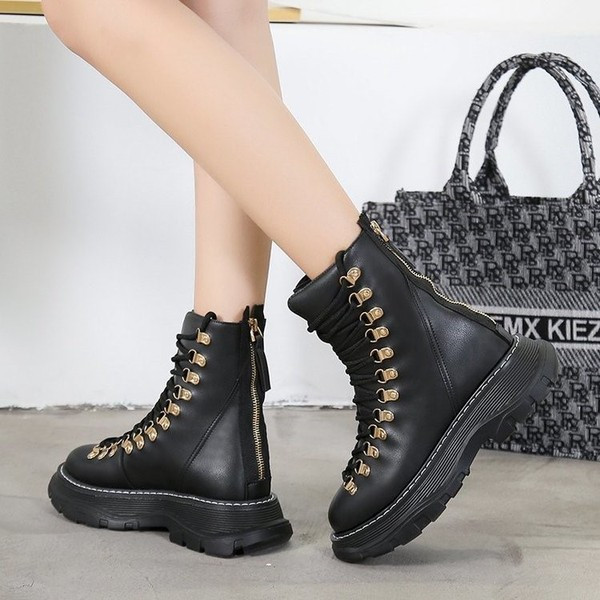 Bőr női őszi-téli csizma