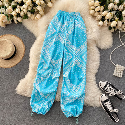 Naiste vabaaja püksid kummikuga vöökohal ja pahkluudel