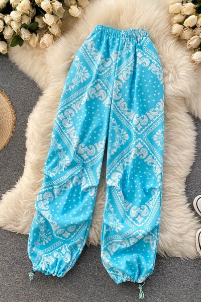 Naiste vabaaja püksid kummikuga vöökohal ja pahkluudel