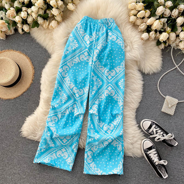 Naiste vabaaja püksid kummikuga vöökohal ja pahkluudel