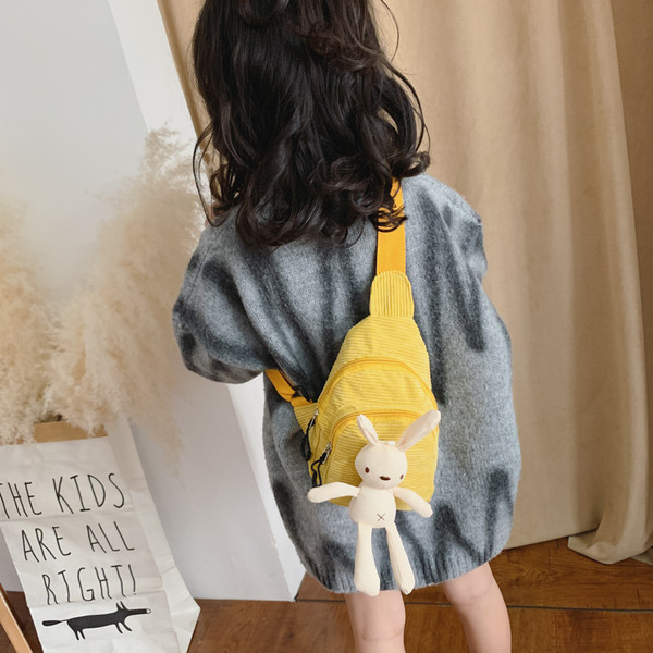 Moodne 3D kaunistusega lastekott - plüüsist jänes