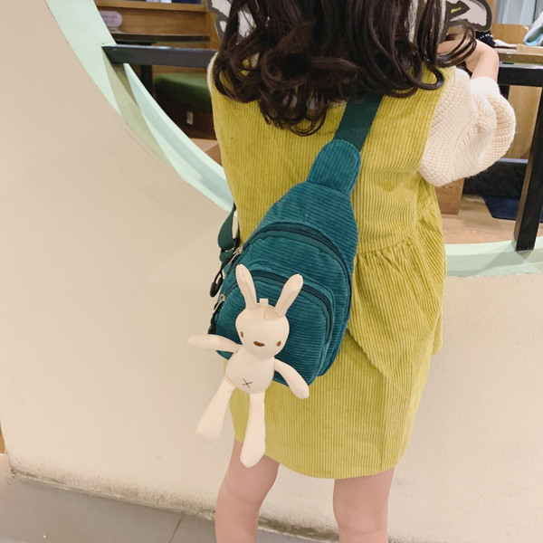 Moodne 3D kaunistusega lastekott - plüüsist jänes