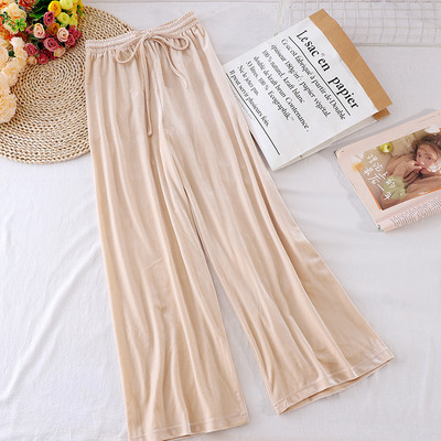 Lezser női bársony nadrág széles modell elasztikus derékkal