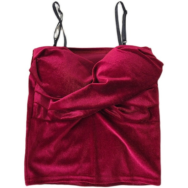 Bársony felső vékony pántokkal